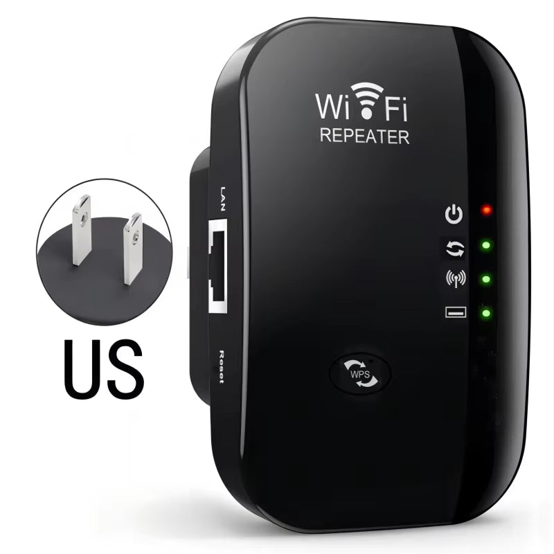 Wifi Repeater Wireless Signal Amplifier Extended Network Enhancer EU US Home Router 300M Thro