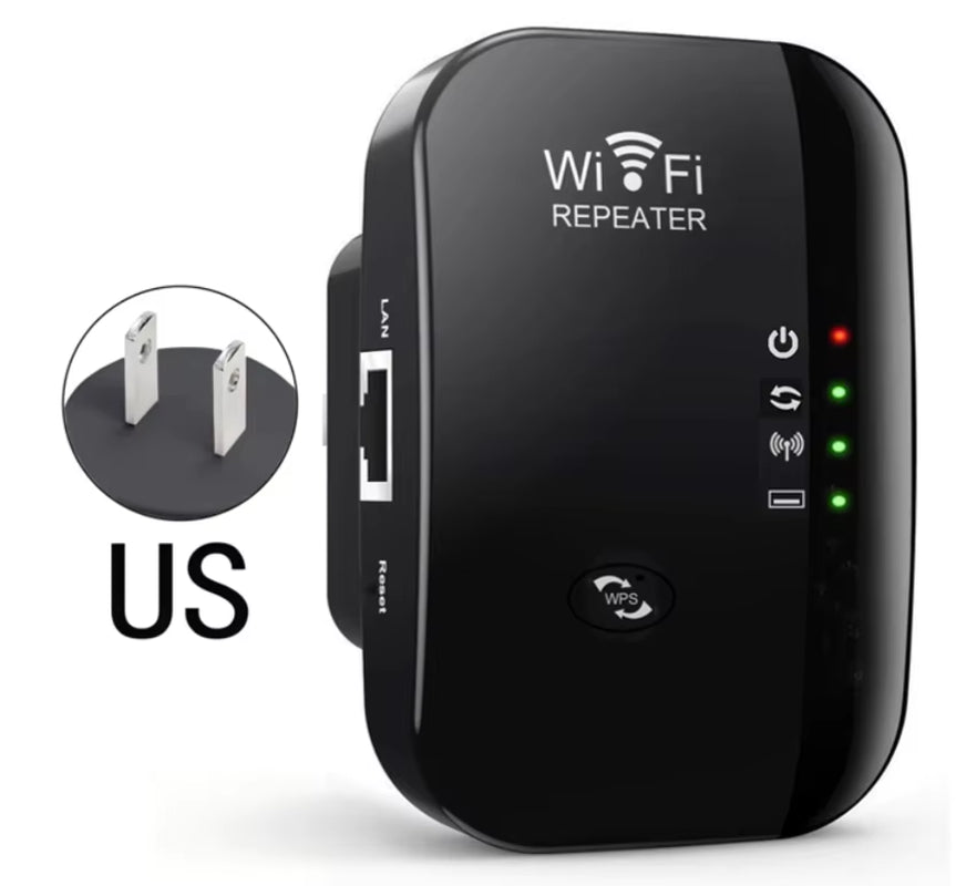 Wifi Repeater Wireless Signal Amplifier Extended Network Enhancer EU US Home Router 300M Thro