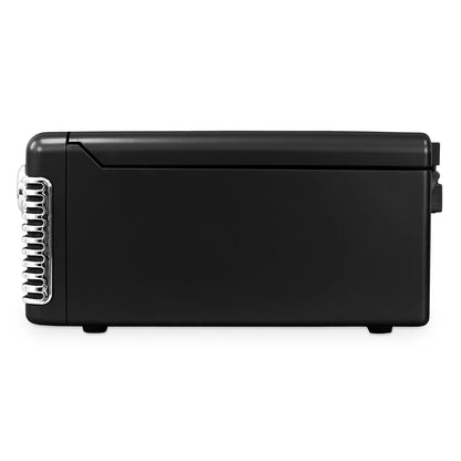 Retro Record Player with Bluetooth and 3-Speed Turntable, Black